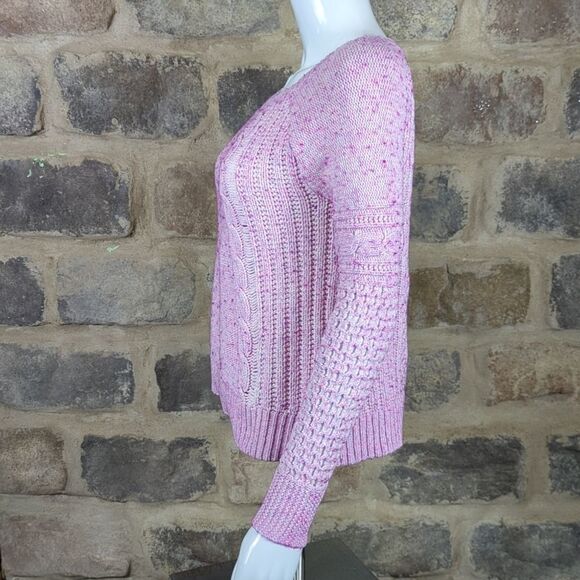 American Eagle Outfitters Pink Cable‎ Knit Sweater Woman's Small Pastel - Picture 9 of 15